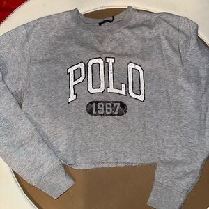 Ralph Lauren Women's Gray Polo 1967 Sweatshirt